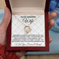 To My Amazing Wife | Forever Love Necklace | White Quilt Heart