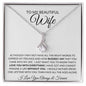 To My Beautiful Wife | Alluring Beauty Necklace | Plain White | Life Without You