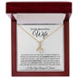 To My Beautiful Wife | Alluring Beauty Necklace | Plain White | Life Without You
