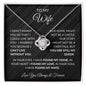 To My Wife | Love Knot Necklace | I Can't Live Without You