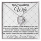 To My Amazing Wife | Forever Love Necklace | White Quilt Heart