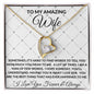 To My Amazing Wife | Forever Love Necklace | White Quilt Heart