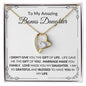 To My Amazing Bonus Daughter | Forever Love Necklace | Full Border