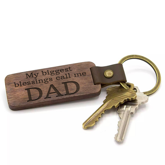 Triple Text - Wooden Keychain