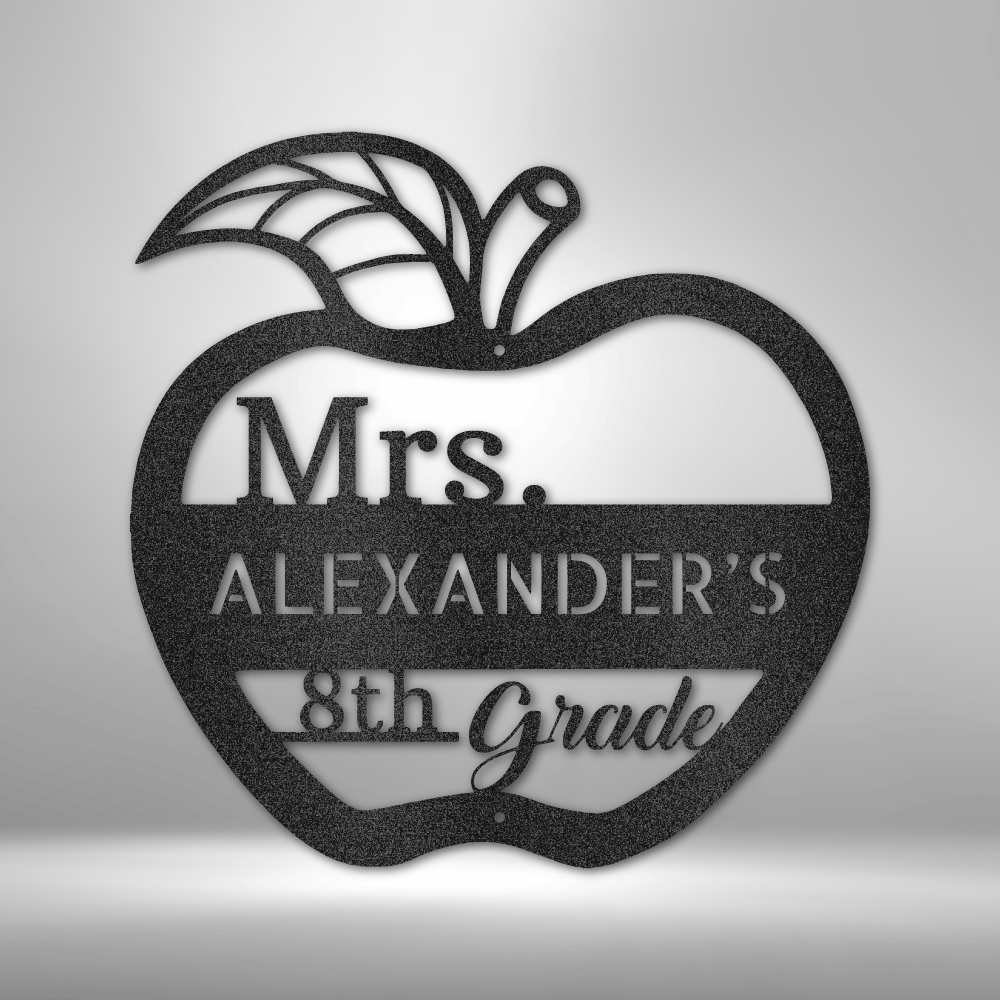 Teacher Appreciation Monogram - Steel Sign