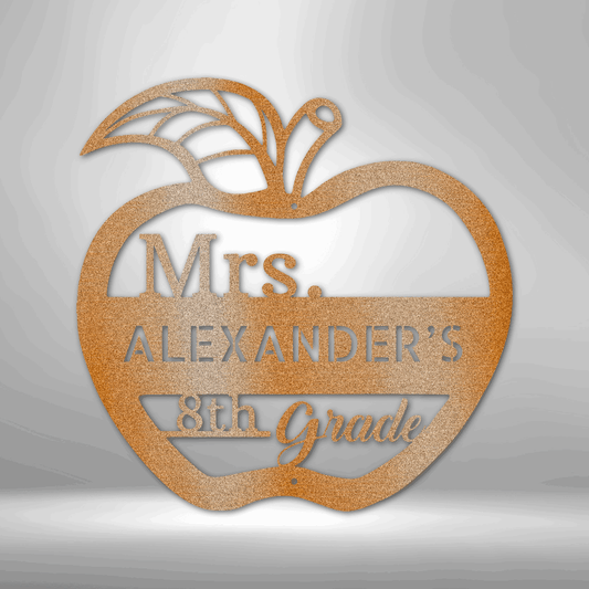 Teacher Appreciation Monogram - Steel Sign