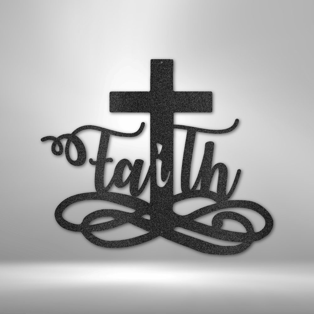 Faith Cross - Steel Sign