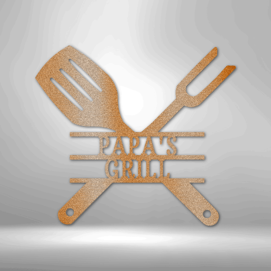 Grilling Utensils - Steel Sign