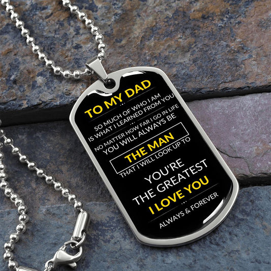 Dad Dog Tag | The Man | Gold