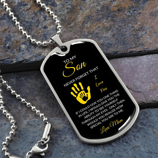 Son Dog Tag | Handprint
