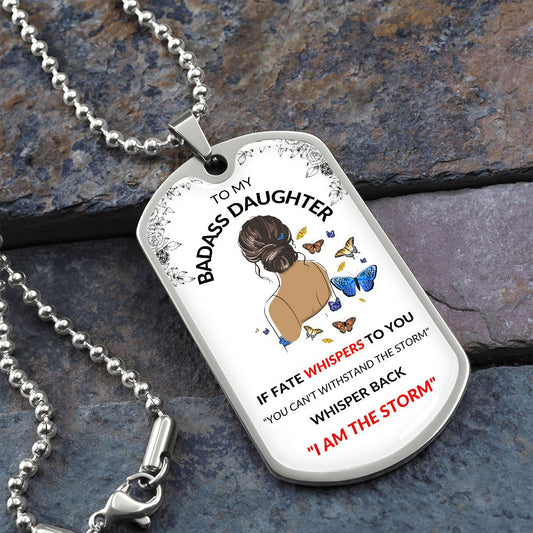 Badass Daughter Dog Tag | Fate Whispers