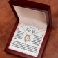 To My Wife | Forever Love Necklace | White Red Heart Borders