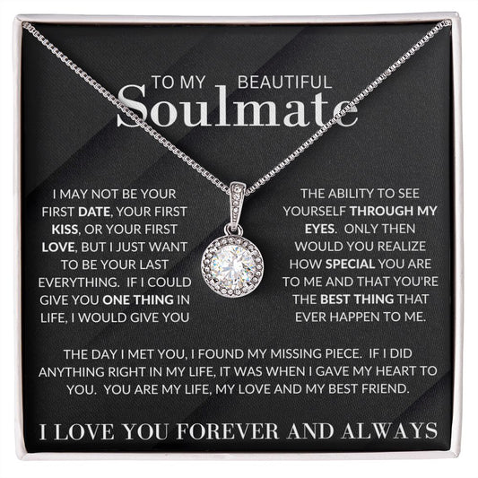 To My Beautiful Soulmate | Eternal Hope Necklace | Grey Background