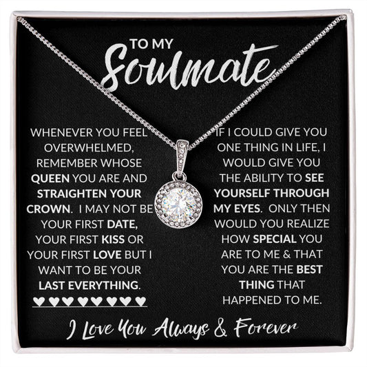 To My Soulmate | Eternal Hope Necklace | Plain Black