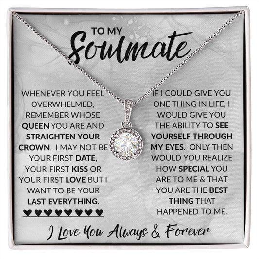 To My Soulmate | Eternal Hope Necklace | Grey Marble