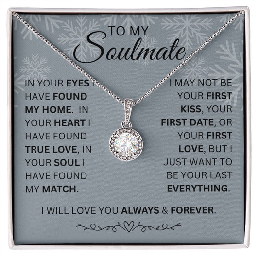 To My Soulmate | Eternal Hope Necklace | In Your Eyes | Christmas Grey Snowflake