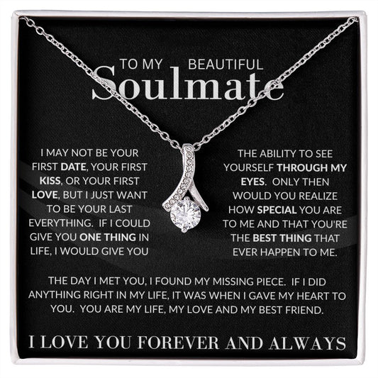 To My Beautiful Soulmate | Alluring Beauty Necklace | Black Wave