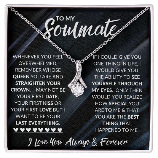 To My Soulmate | Alluring Beauty Necklace | Black Fabric