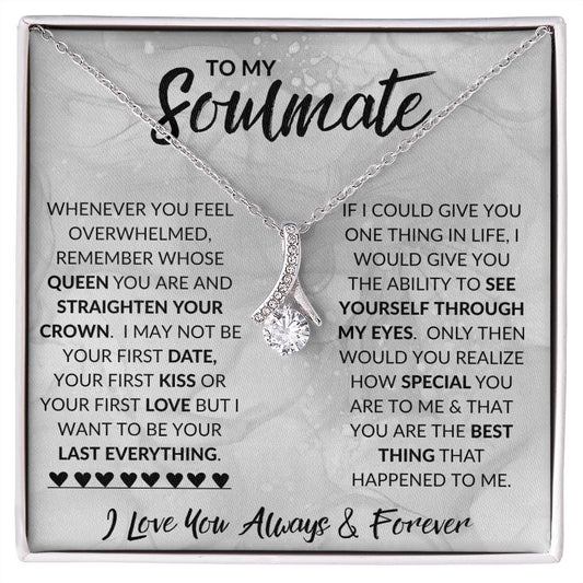 To My Soulmate | Alluring Beauty Necklace | Grey Marble