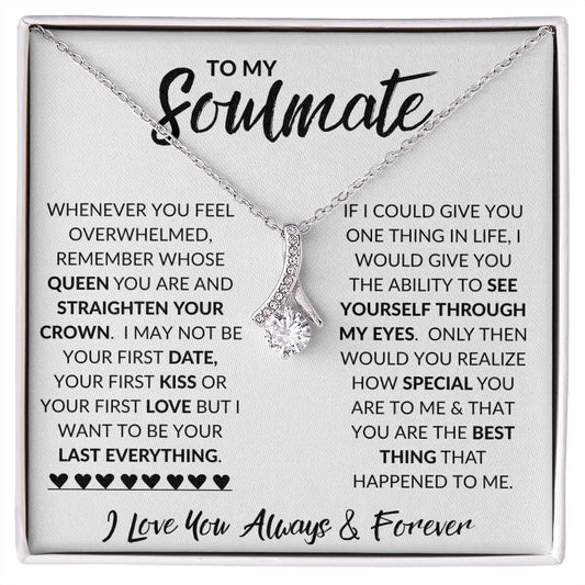 To My Soulmate | Alluring Beauty Necklace | Plain White