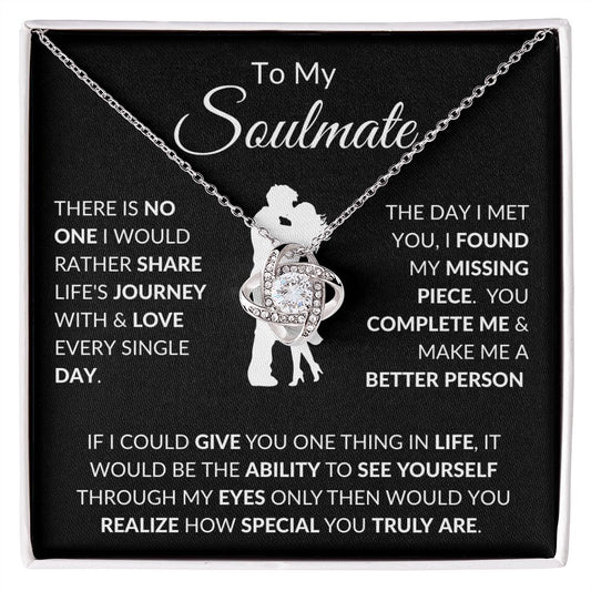 To My Soulmate - Love Knot Necklace