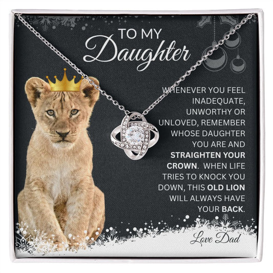 To My Daughter | Love Knot Necklace | This Old Lion | Christmas | Love Dad
