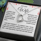 To My Wife | Forever Love Necklace | White Red Heart Borders