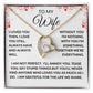 To My Wife | Forever Love Necklace | White Red Heart Borders